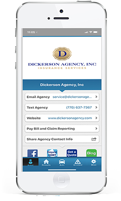 a picture of the Dickerson Agency Insurance Mobile App